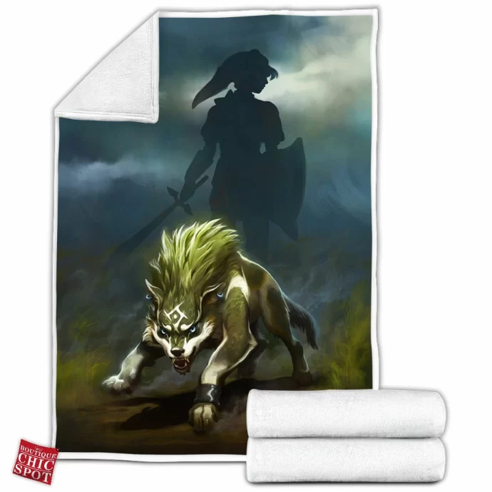 Wolf Link Fleece Blanket