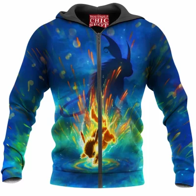 Anime Zip-Hoodie, Pikachu Zip-Hoodie, Pokemon Zip-Hoodie