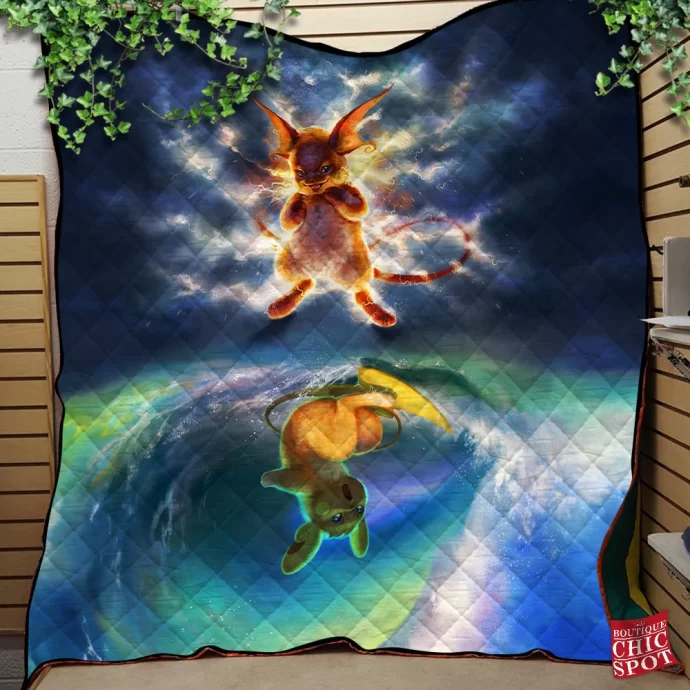 Raichu Quilt Blanket