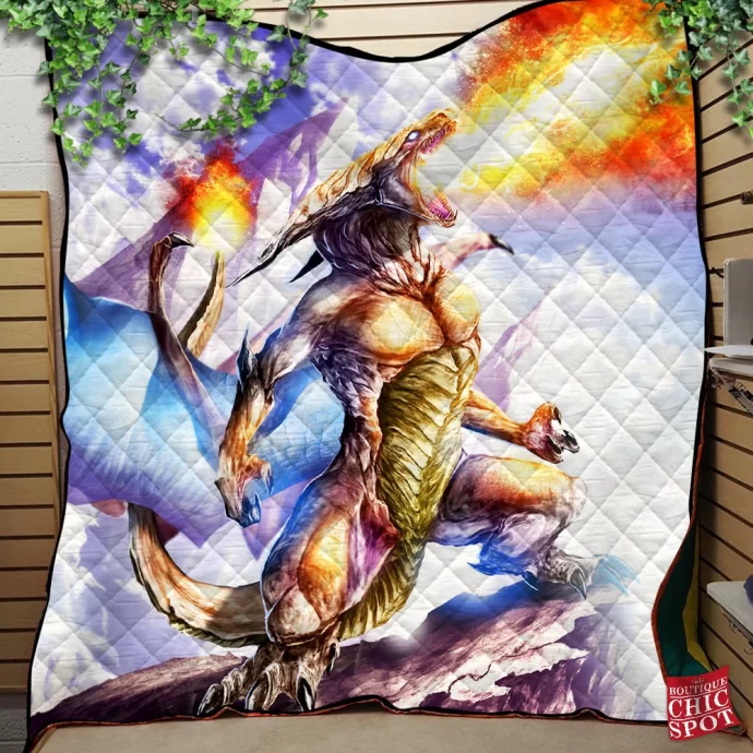 Charizard Quilt Blanket