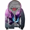 Anime Zip-Fleece-Hoodie, Gengar Zip-Fleece-Hoodie, Pokemon Zip-Fleece-Hoodie