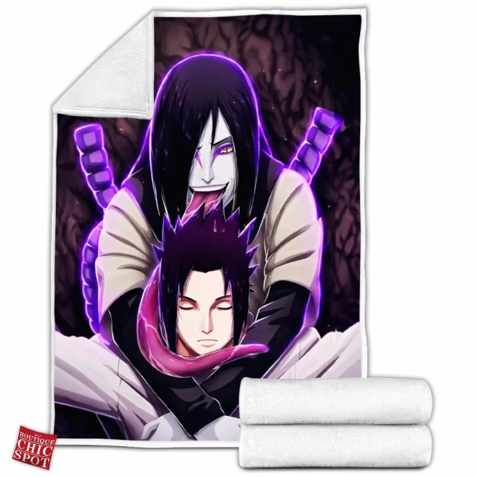 Sasuke And Orochimaru Fleece Blanket