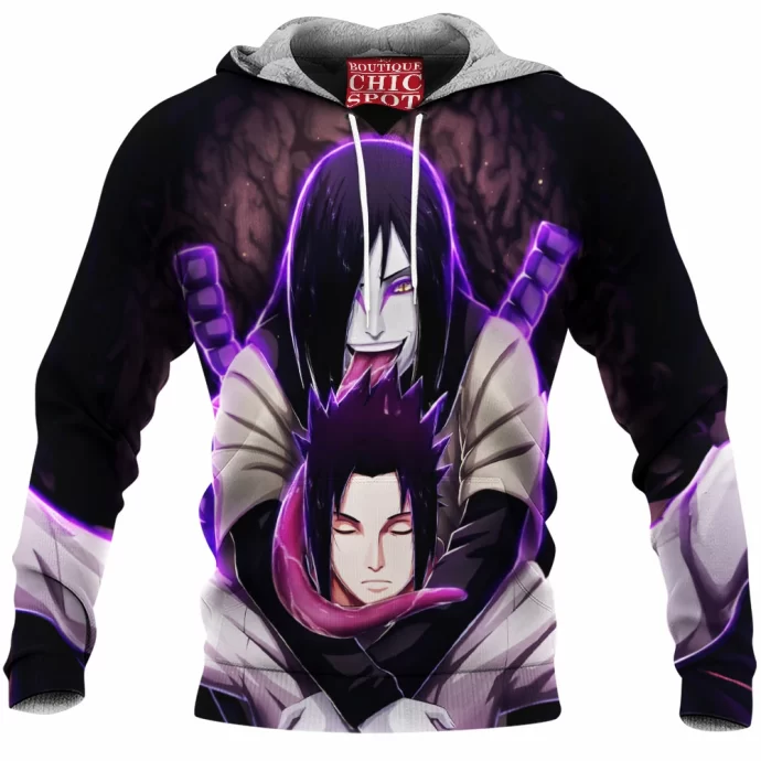 Sasuke And Orochimaru Fleece Hoodie