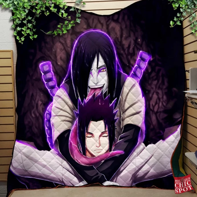 Sasuke And Orochimaru Quilt Blanket