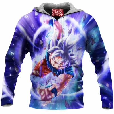 Anime Fleece-Hoodie, Dragon Ball Fleece-Hoodie, Perfected Ultra Instinct Fleece-Hoodie, GoKu Fleece-Hoodie