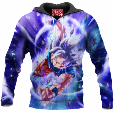 Anime Hoodie, Dragon Ball Hoodie, Perfected Ultra Instinct Hoodie, GoKu Hoodie