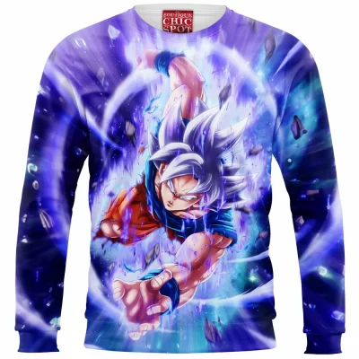 Dragon Ball Zip Sweatshirt, Anime Zip Sweatshirt, Son GoKu Zip Sweatshirt, Perfected Ultra Instinct Zip Sweatshirt