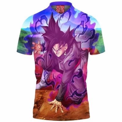 Anime Polo Shirt, Black Goku Polo Shirt, Dragon Ball Polo Shirt, GoKu Polo Shirt, Zamasu Polo Shirt