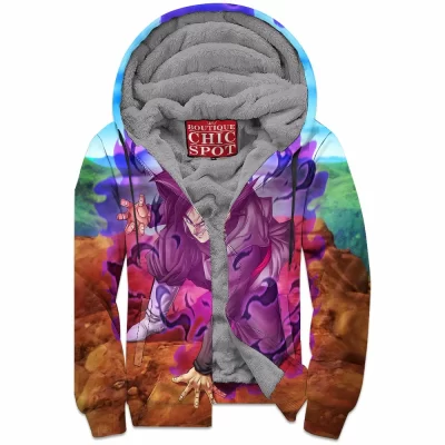 Anime Zip-Fleece-Hoodie, Black Goku Zip-Fleece-Hoodie, Dragon Ball Zip-Fleece-Hoodie, GoKu Zip-Fleece-Hoodie, Zamasu Zip-Fleece-Hoodie