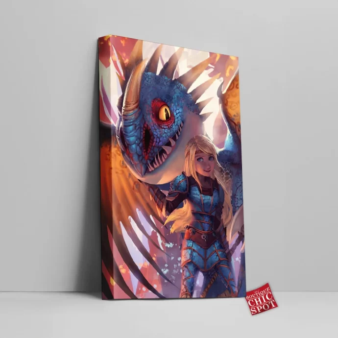 Astrid And Stormfly Canvas Wall Art