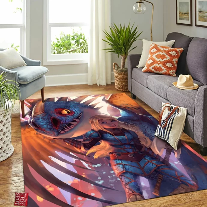 Astrid And Stormfly Rectangle Rug