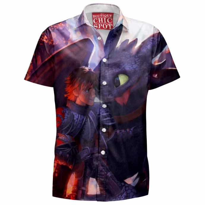 Hiccup And Toothless Hawaiian Shirt