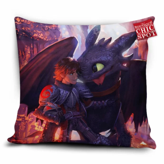 Hiccup And Toothless Pillow Cover