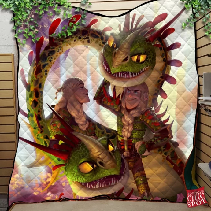 The Twins How To Train Your Dragon Quilt Blanket