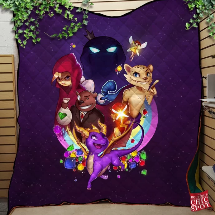 Spyro Year Of The Dragon Quilt Blanket