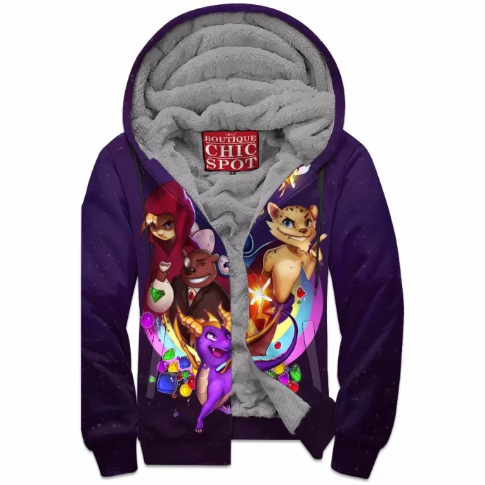 Spyro Year Of The Dragon Zip Fleece Hoodie