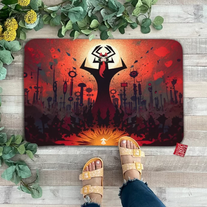 Samurai Jack And Aku Doormat