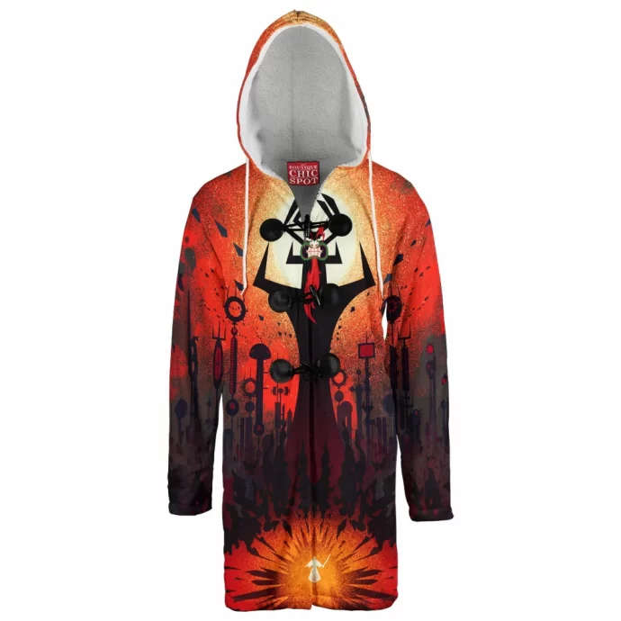 Samurai Jack And Aku Hooded Cloak Coat