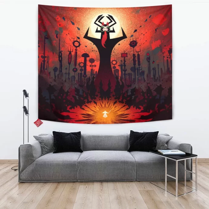 Samurai Jack And Aku Tapestry