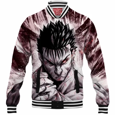 Anime Baseball-Jacket, Berserk Baseball-Jacket, Guts Baseball-Jacket