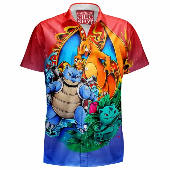 Charizard Blastoise Ivysaur Hawaiian Shirt