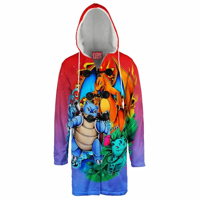 Charizard Blastoise Ivysaur Hooded Cloak Coat