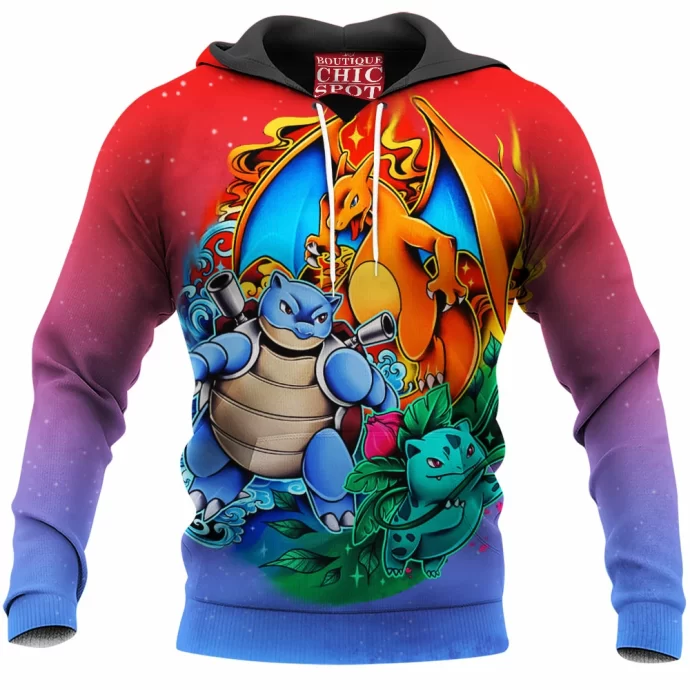 Charizard Blastoise Ivysaur Hoodie