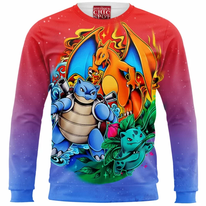 Charizard Blastoise Ivysaur Sweatshirt