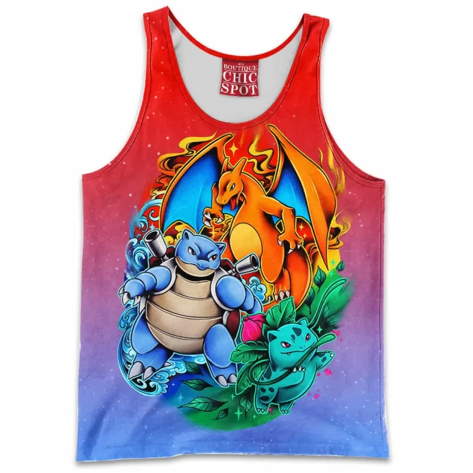 Charizard Blastoise Ivysaur Tank Top