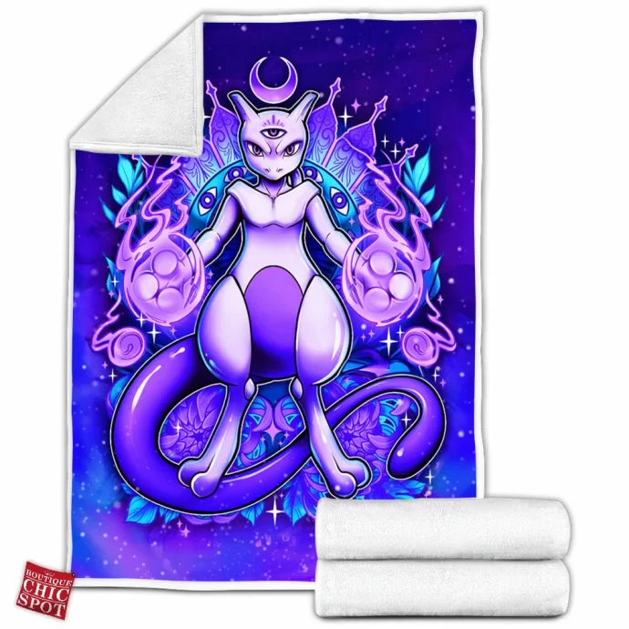 Mewtwo Fleece Blanket