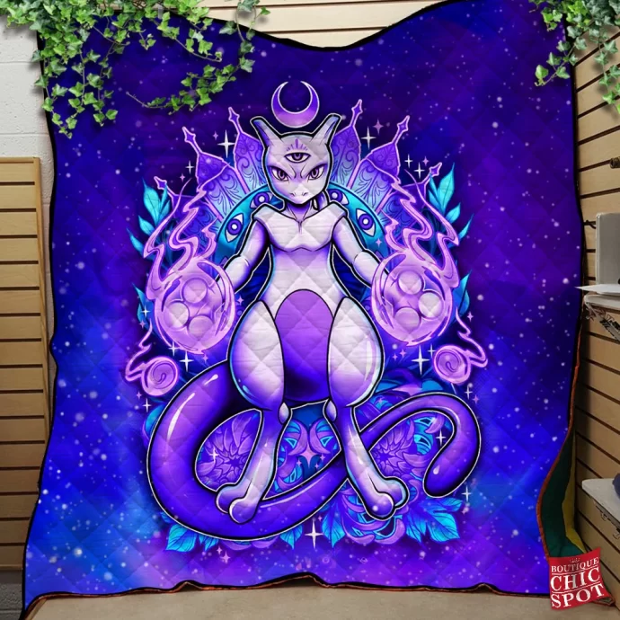 Mewtwo Quilt Blanket