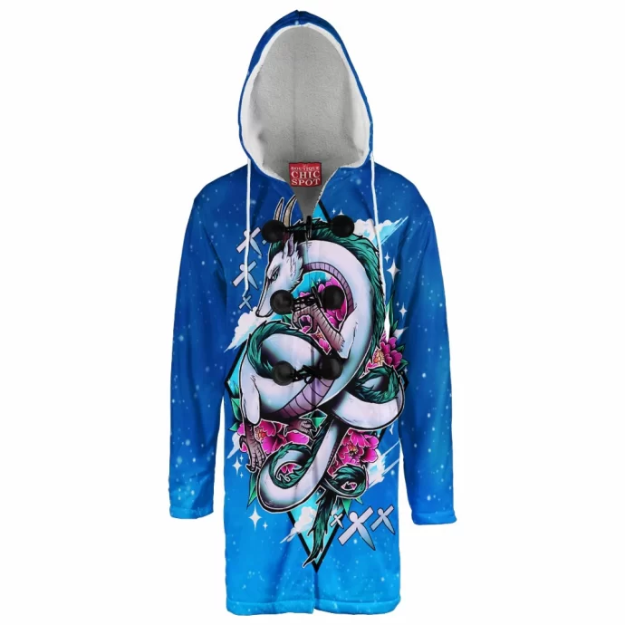 Haku Dragon Hooded Cloak Coat