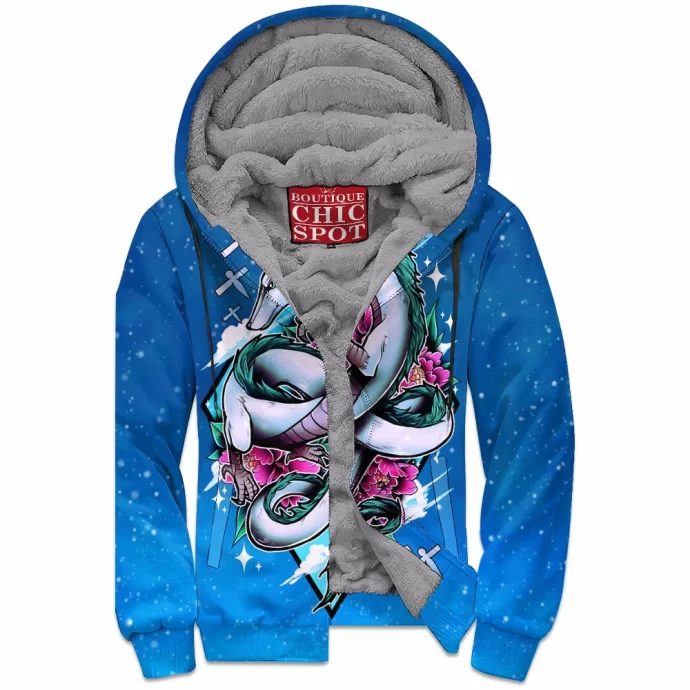 Haku Dragon Zip Fleece Hoodie