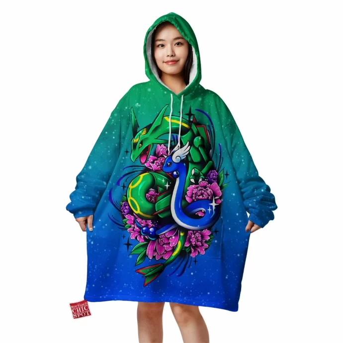 Dragonair Rayquaza Blanket Hoodie