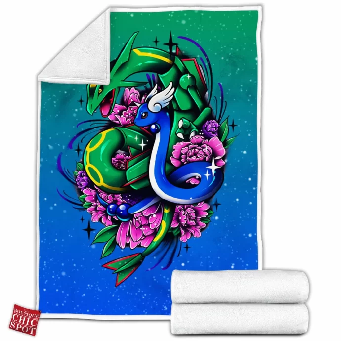 Dragonair Rayquaza Fleece Blanket