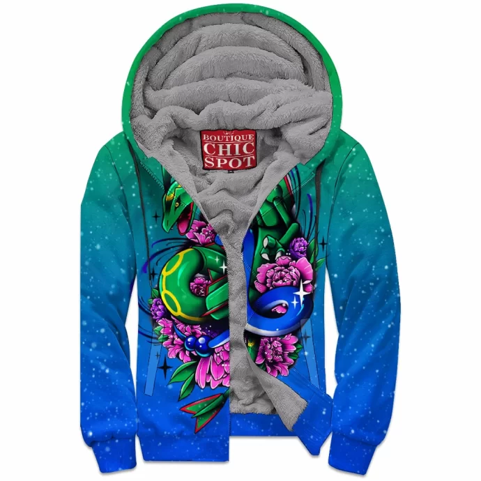 Dragonair Rayquaza Zip Fleece Hoodie