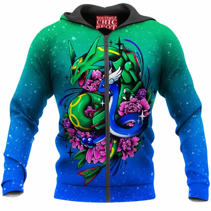 Dragonair Rayquaza Zip Hoodie