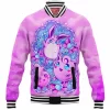 Anime Baseball-Jacket, Jigglypuff Baseball-Jacket, Wigglytuff Baseball-Jacket, Pokemon Baseball-Jacket