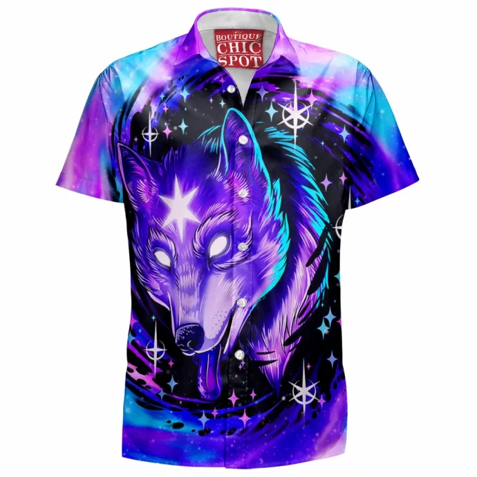 Black Hole Wolf Hawaiian Shirt