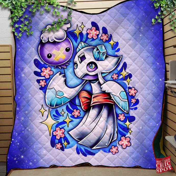 Drifloon And Froslass Quilt Blanket