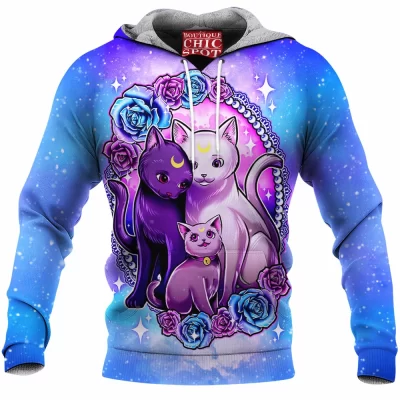 Anime Fleece-Hoodie, Luna Emis Fleece-Hoodie, Diana Fleece-Hoodie, Sailor Moon Fleece-Hoodie