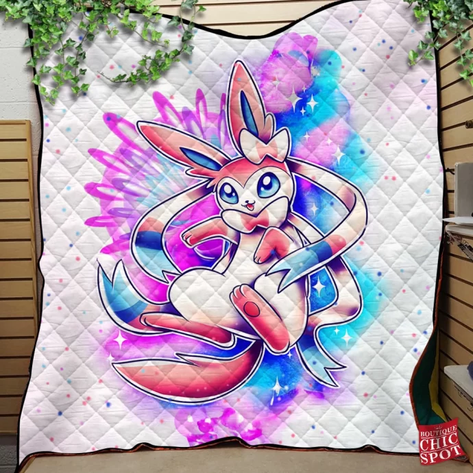 Sylveon Tattoo Quilt Blanket