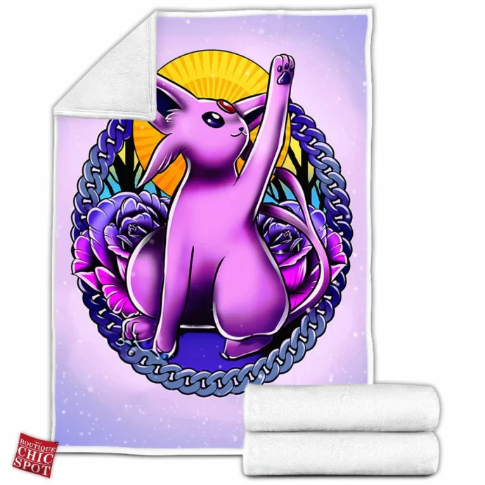 Espeon Tattoo Design Fleece Blanket