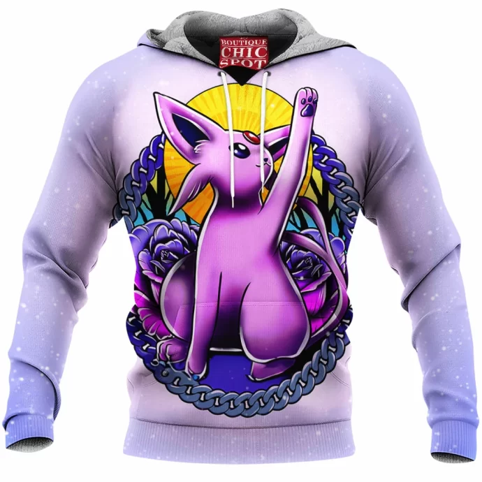 Espeon Tattoo Design Fleece Hoodie