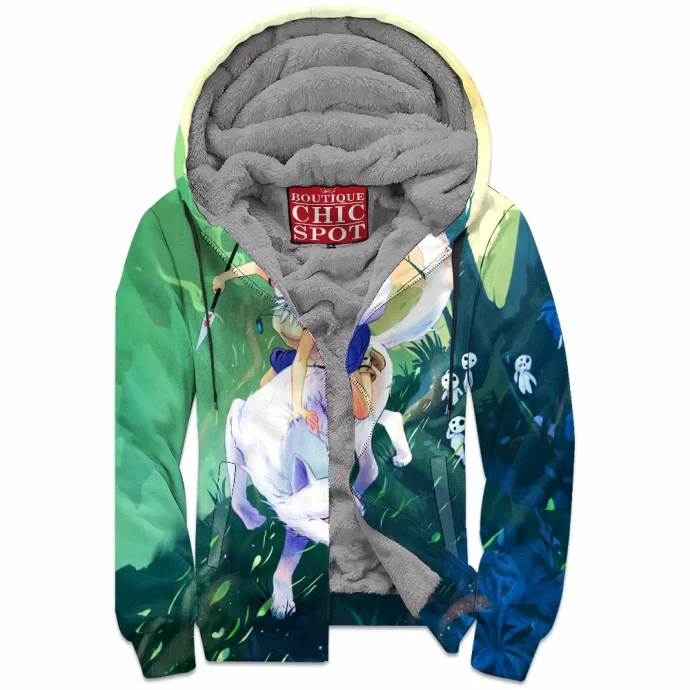 Princess Mononoke Zip Fleece Hoodie