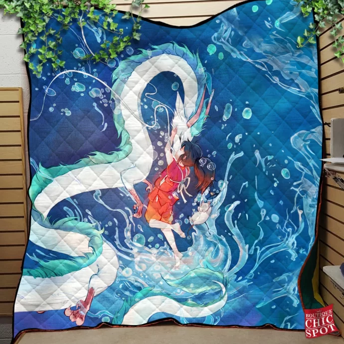 Haku X Chihiro Quilt Blanket