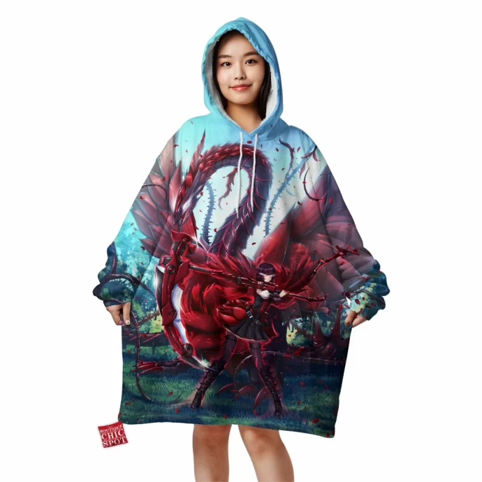 Yugioh Black Rose Dragon Blanket Hoodie