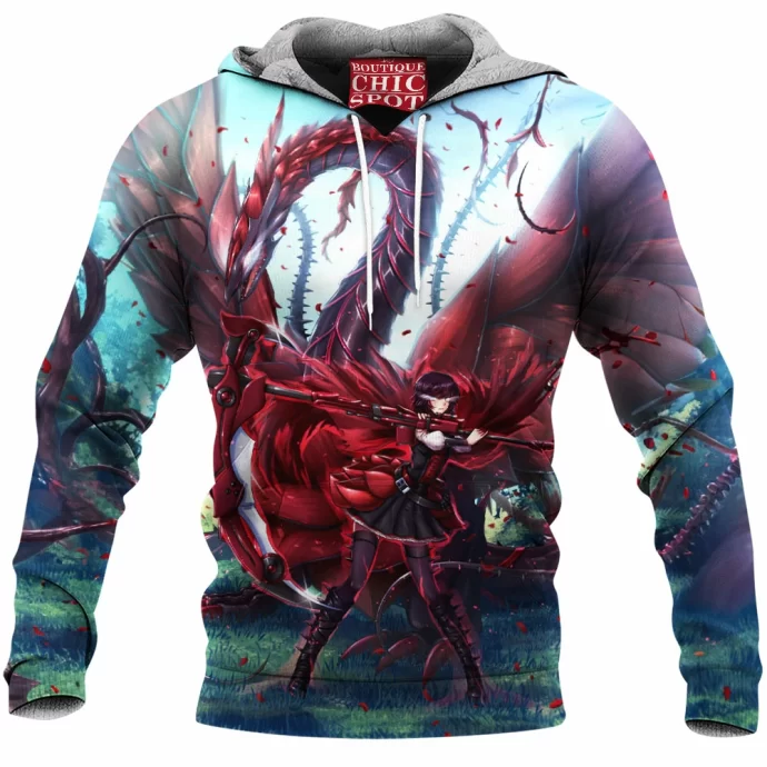 Yugioh Black Rose Dragon Fleece Hoodie