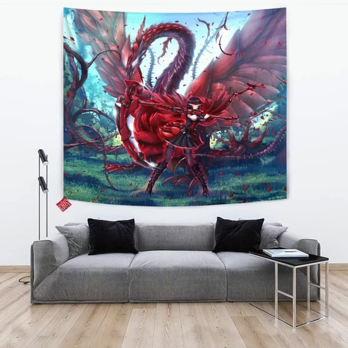 Yugioh Black Rose Dragon Tapestry