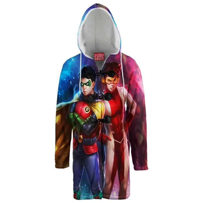 Robin And Impulse Hooded Cloak Coat